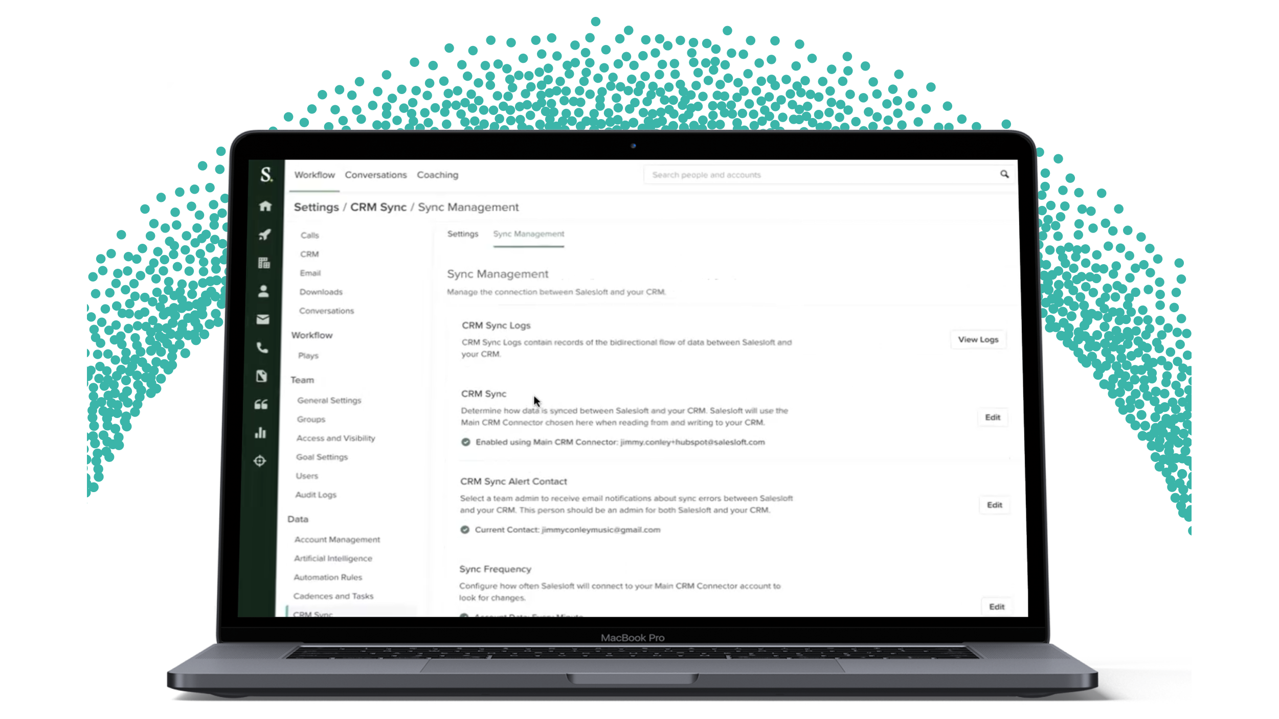 Easy setup for CRM sync